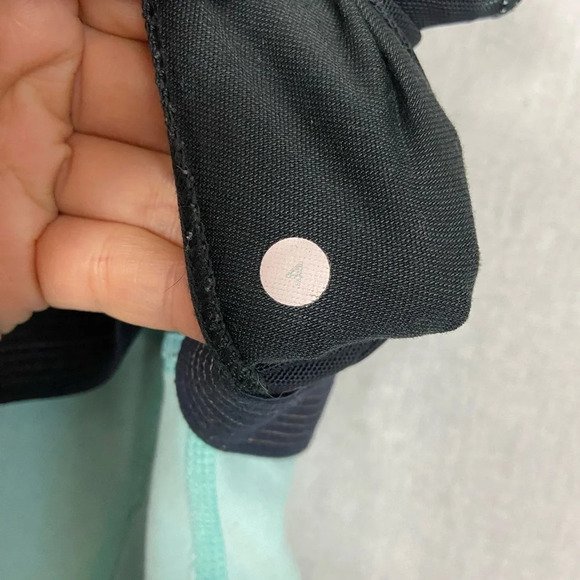 Lululemon athletica mint green polka dot black double strap tank Sz 4 - Picture 7 of 9